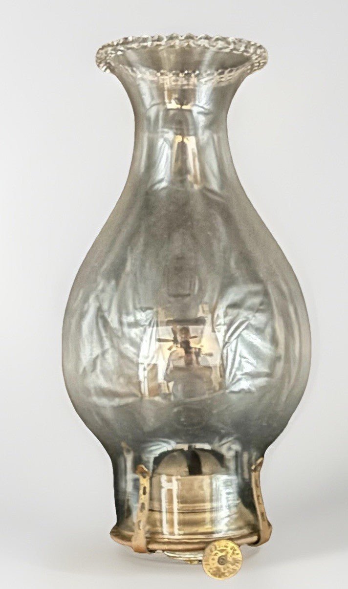 Banner No. 1 Kerosene Oil Lamp Burner with Wick + Clear Glass Pearl Top Chimney - AntiquesEtceteraBanner No. 1 Kerosene Oil Lamp Burner with Wick + Clear Glass Pearl Top ChimneyP&A Mfg CoAntiquesEtcetera