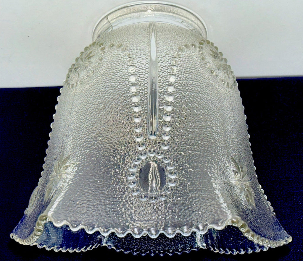 Beaded Moon & Stars Lamp Shade Northwood Stippled Glass for 2 1/4" Fitter - AntiquesEtceteraBeaded Moon & Stars Lamp Shade Northwood Stippled Glass for 2 1/4" FitterAntiqueAntiquesEtcetera