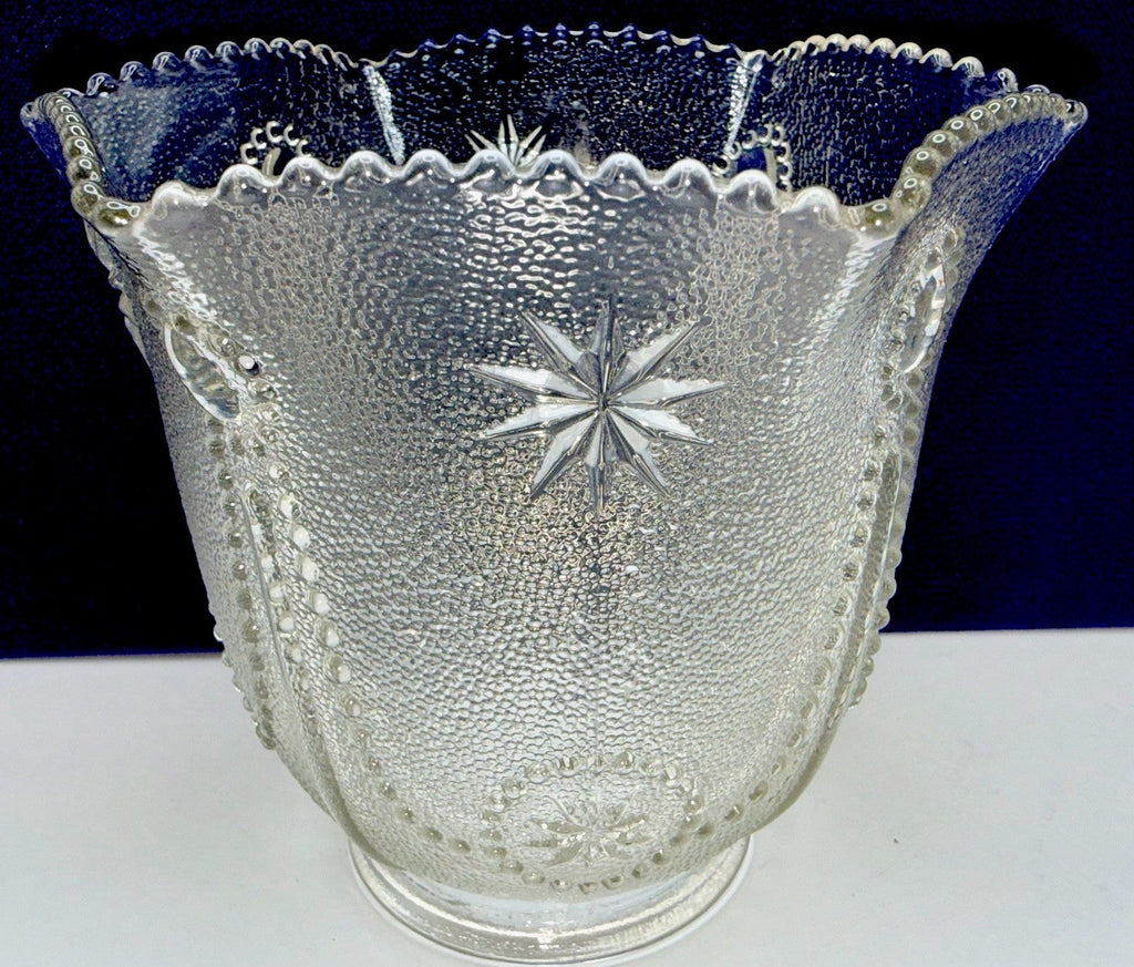 Beaded Moon & Stars Lamp Shade Northwood Stippled Glass for 2 1/4" Fitter - AntiquesEtceteraBeaded Moon & Stars Lamp Shade Northwood Stippled Glass for 2 1/4" FitterAntiqueAntiquesEtcetera