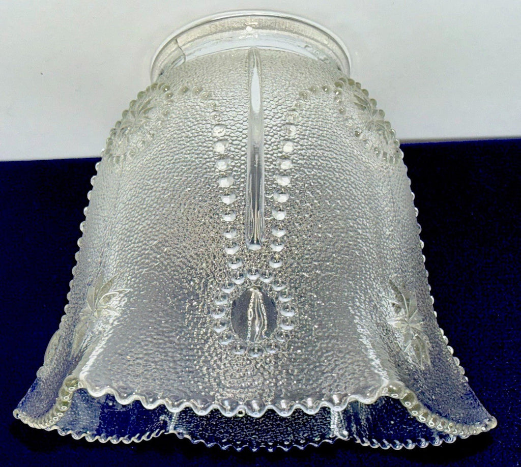 Beaded Moon & Stars Lamp Shade Northwood Stippled Glass for 2 1/4" Fitter - AntiquesEtceteraBeaded Moon & Stars Lamp Shade Northwood Stippled Glass for 2 1/4" FitterAntiqueAntiquesEtcetera