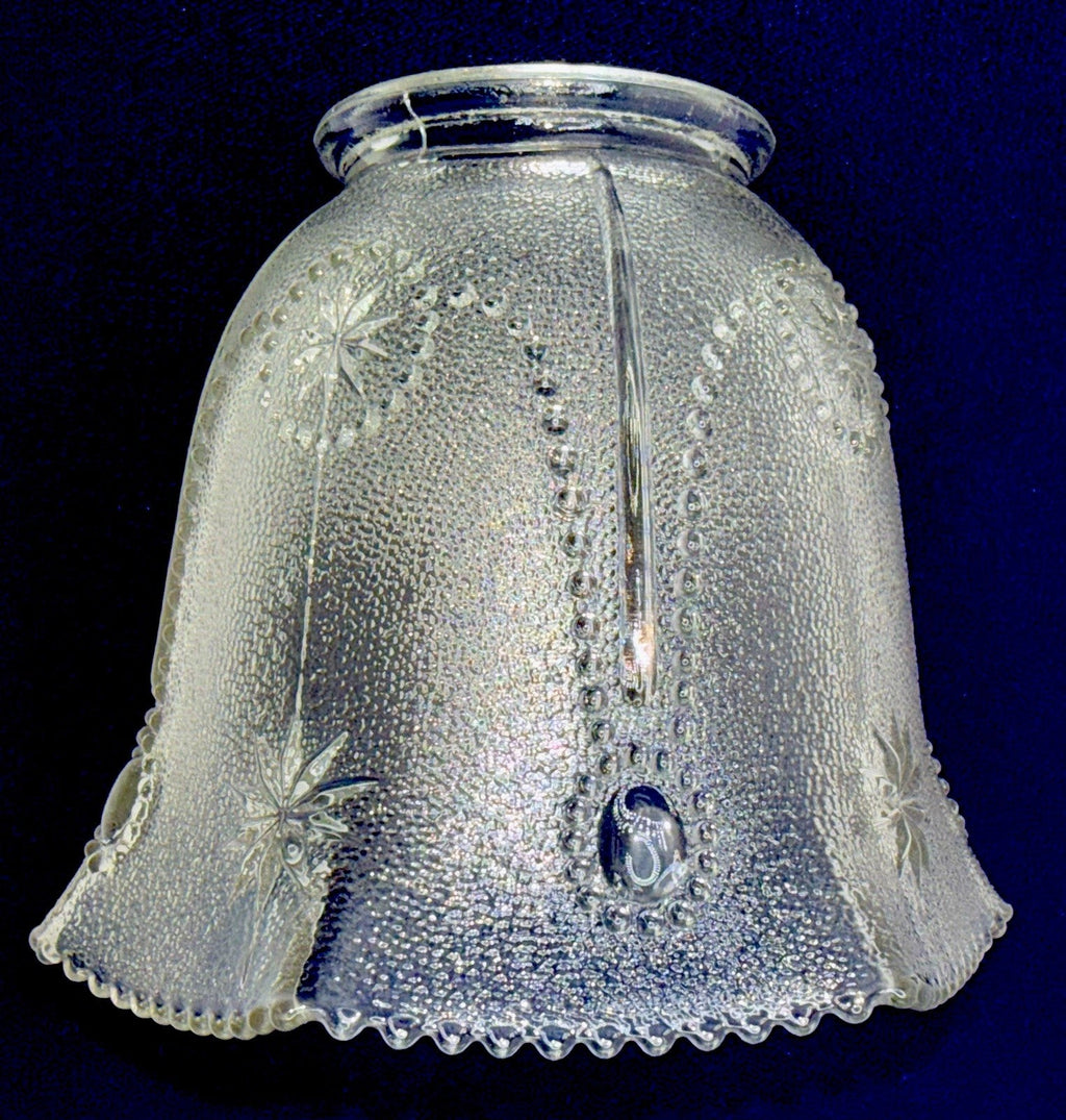 Beaded Moon & Stars Lamp Shade Northwood Stippled Glass for 2 1/4" Fitter - AntiquesEtceteraBeaded Moon & Stars Lamp Shade Northwood Stippled Glass for 2 1/4" FitterAntiqueAntiquesEtcetera