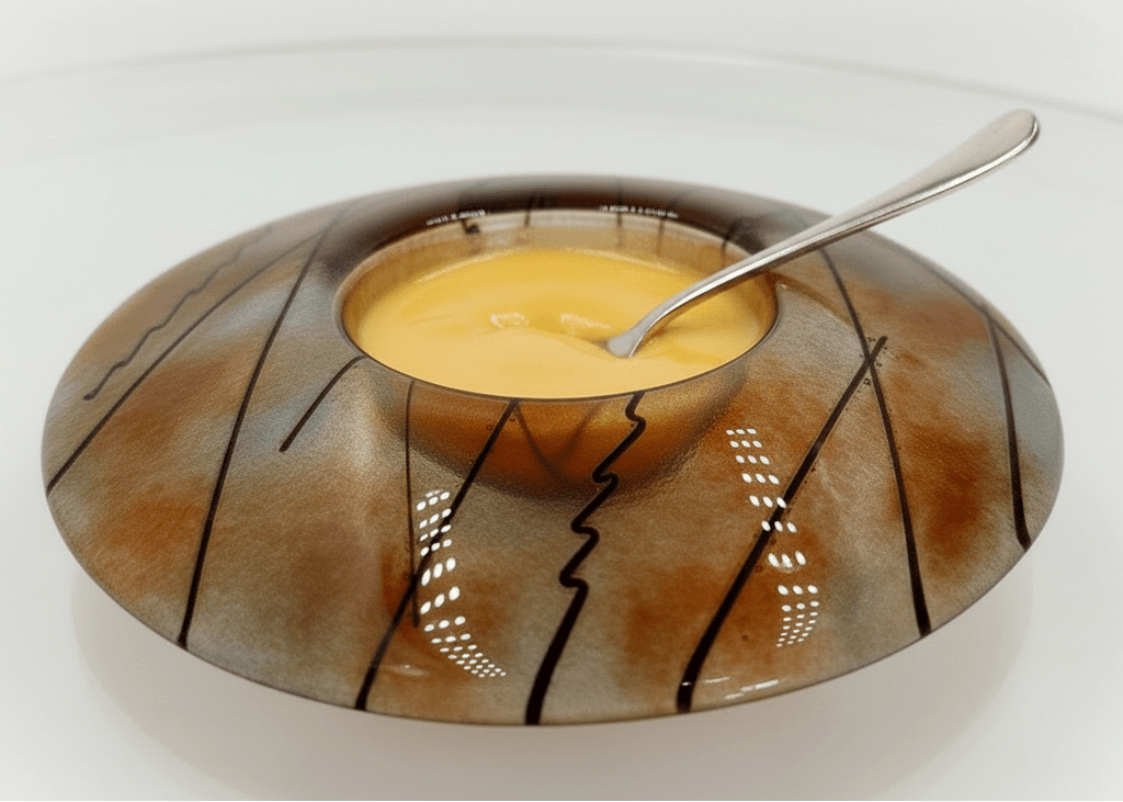 Beautiful and Unusual Studio Art Glass Bowl Signed MCM "Doctzeh"?AntiquesEtcetera