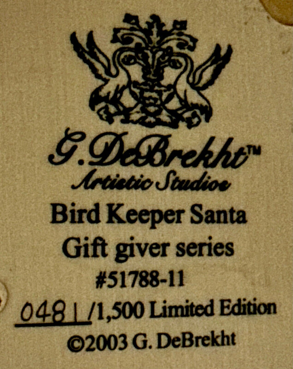 Bird Keeper Santa Trinket Box 2003 G. Debrekht Limited Edition Complete w/ Bird - AntiquesEtceteraBird Keeper Santa Trinket Box 2003 G. Debrekht Limited Edition Complete w/ BirdG. DeBrekht Artistic StudiosAntiquesEtcetera