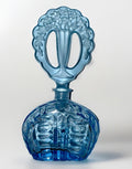 Blue Cut Glass Crystal Perfume Bottle w/ Victorian Floral Stopper Czechoslovakia - AntiquesEtceteraBlue Cut Glass Crystal Perfume Bottle w/ Victorian Floral Stopper CzechoslovakiaCzechoslovakiaAntiquesEtcetera