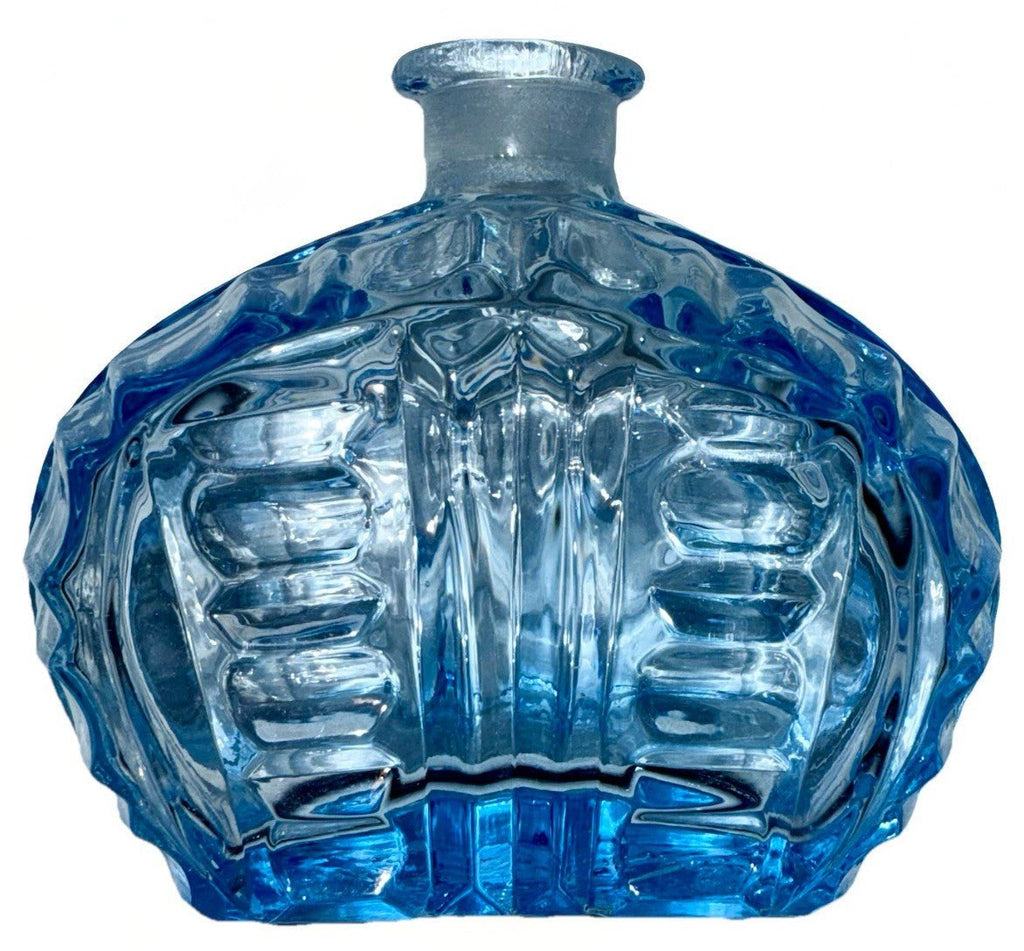 Blue Cut Glass Crystal Perfume Bottle w/ Victorian Floral Stopper Czechoslovakia - AntiquesEtceteraBlue Cut Glass Crystal Perfume Bottle w/ Victorian Floral Stopper CzechoslovakiaCzechoslovakiaAntiquesEtcetera