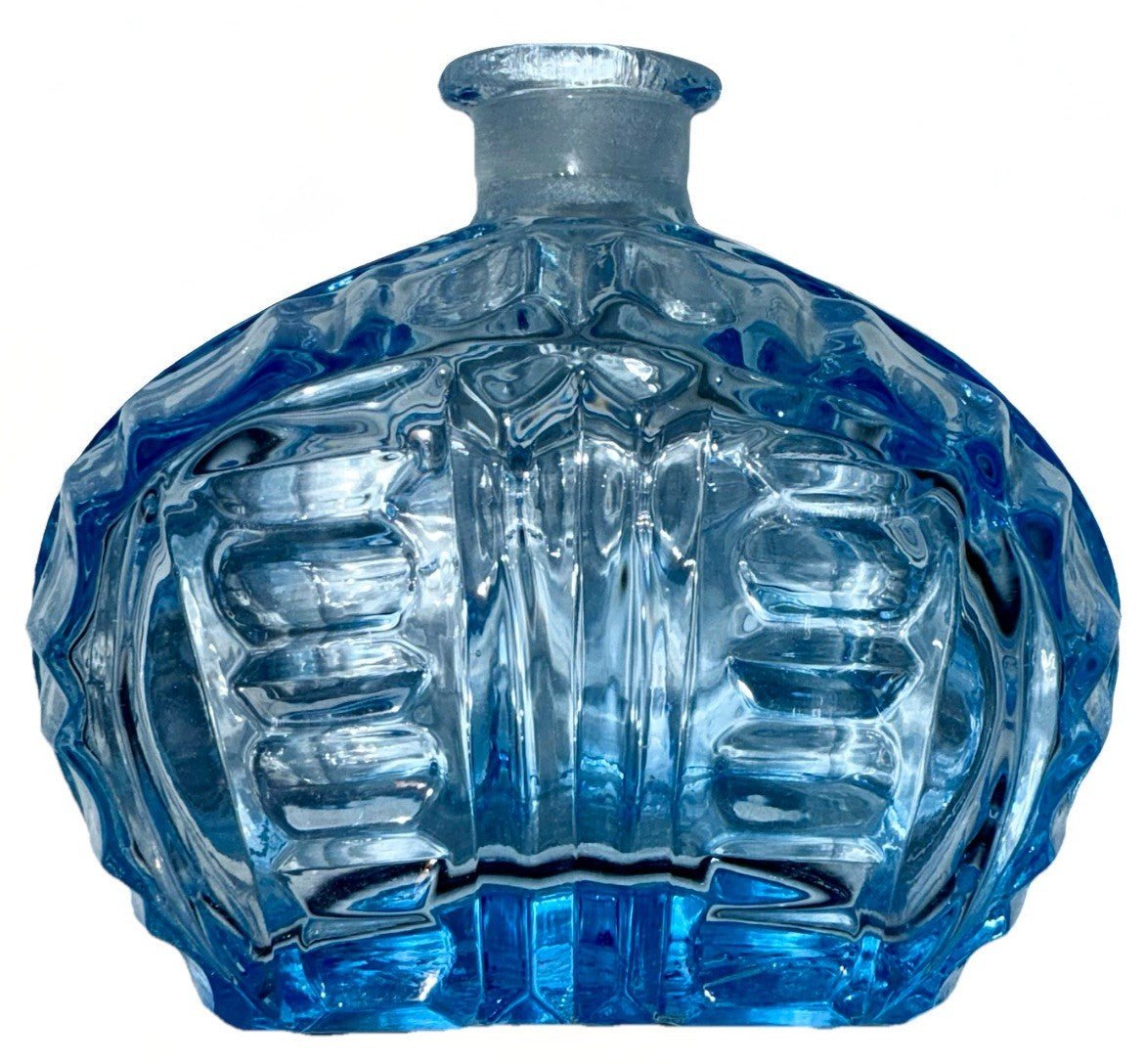 Blue Cut Glass Crystal Perfume Bottle w/ Victorian Floral Stopper Czechoslovakia - AntiquesEtceteraBlue Cut Glass Crystal Perfume Bottle w/ Victorian Floral Stopper CzechoslovakiaCzechoslovakiaAntiquesEtcetera