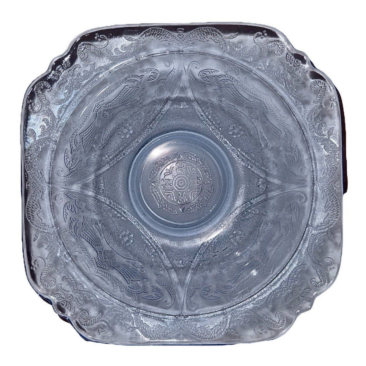 Blue Federal Depression Glass Soup Bowl Madrid Pattern Square Vintage Lovely - AntiquesEtceteraBlue Federal Depression Glass Soup Bowl Madrid Pattern Square Vintage LovelyFederal GlassAntiquesEtcetera