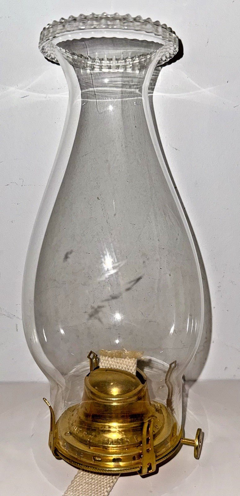 B&P No. 2 Brass Kerosene Oil Lamp Burner Queen Anne w/ Pearl Top Glass Chimney - AntiquesEtceteraB&P No. 2 Brass Kerosene Oil Lamp Burner Queen Anne w/ Pearl Top Glass ChimneyB&P LightingAntiquesEtcetera