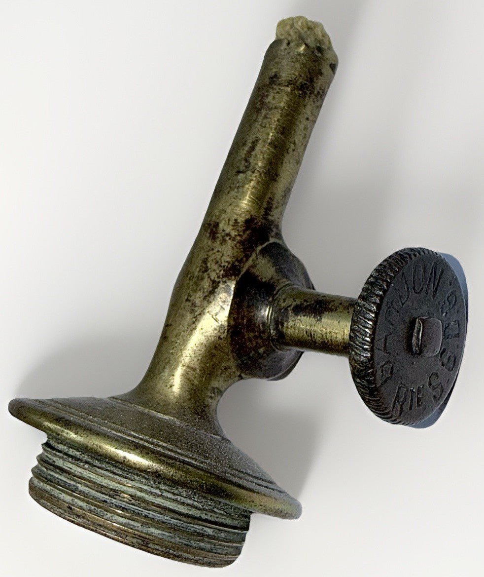 Bte SGDG Gardon Fluid Stand Lamp Antique w/ Burner Baluster Form & Stepped Base - AntiquesEtceteraBte SGDG Gardon Fluid Stand Lamp Antique w/ Burner Baluster Form & Stepped BaseGardonAntiquesEtcetera