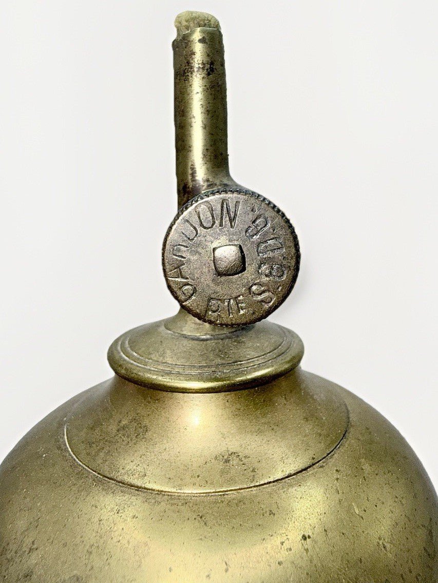 Bte SGDG Gardon Fluid Stand Lamp Antique w/ Burner Baluster Form & Stepped Base - AntiquesEtceteraBte SGDG Gardon Fluid Stand Lamp Antique w/ Burner Baluster Form & Stepped BaseGardonAntiquesEtcetera