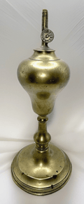 Bte SGDG Gardon Fluid Stand Lamp Antique w/ Burner Baluster Form & Stepped Base - AntiquesEtceteraBte SGDG Gardon Fluid Stand Lamp Antique w/ Burner Baluster Form & Stepped BaseGardonAntiquesEtcetera
