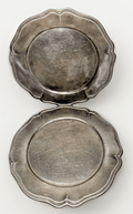 Cambridge Wilton Pewter Queen Anne Dinner Plates 10 3/4" Diameter Set of 2AntiquesEtcetera