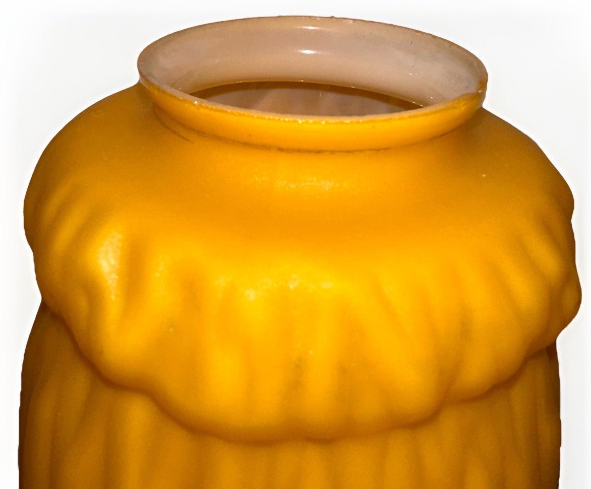 Cased Puffy Glass Lamp Shade Orange over Opal White for 2 1/4" Fitter - AntiquesEtceteraCased Puffy Glass Lamp Shade Orange over Opal White for 2 1/4" FitterUnbrandedAntiquesEtcetera
