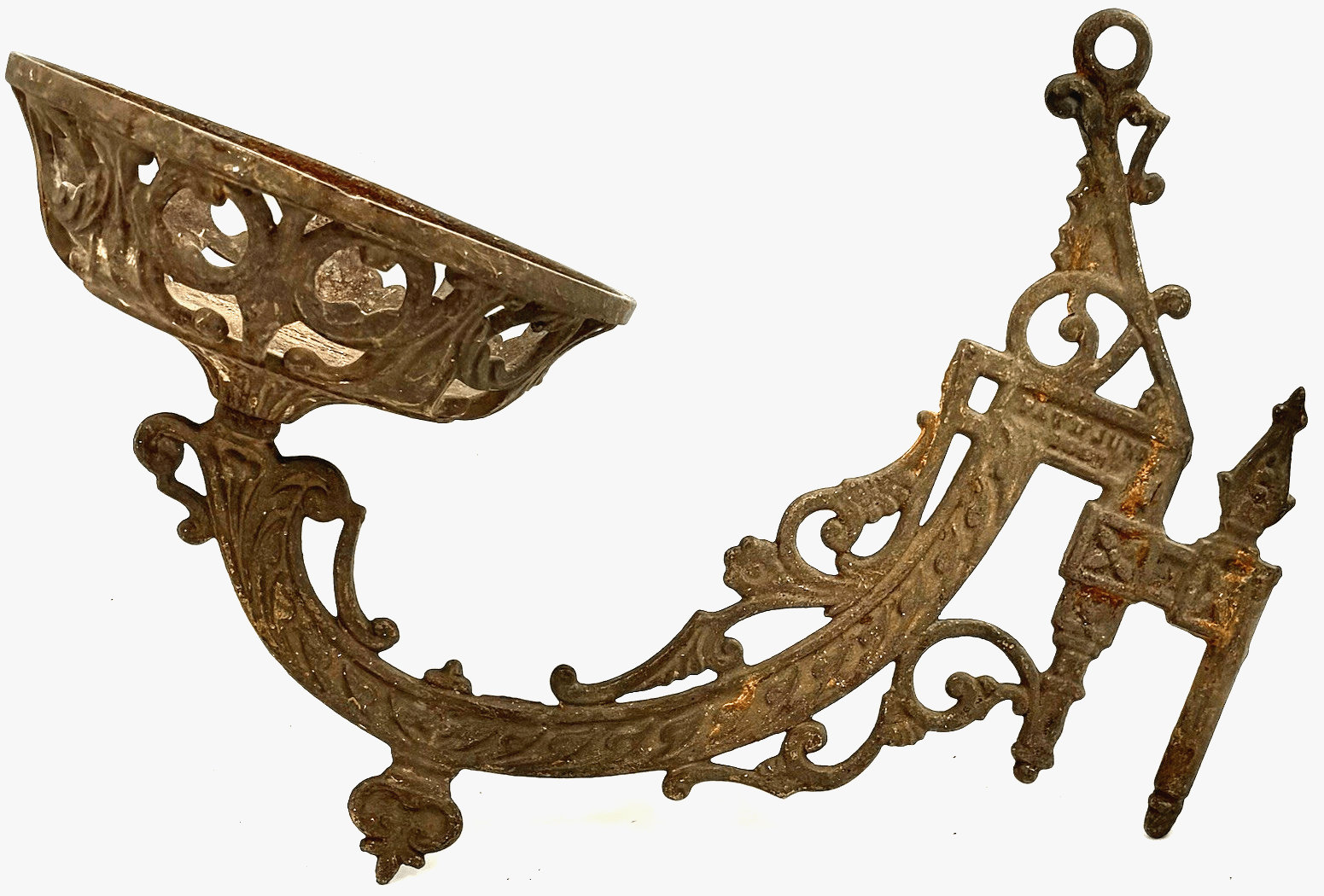 Cast Iron Oil Kerosene Lamp Wall Bracket without Mount - Not Painted - AntiquesEtceteraCast Iron Oil Kerosene Lamp Wall Bracket without Mount - Not PaintedUnbrandedAntiquesEtcetera