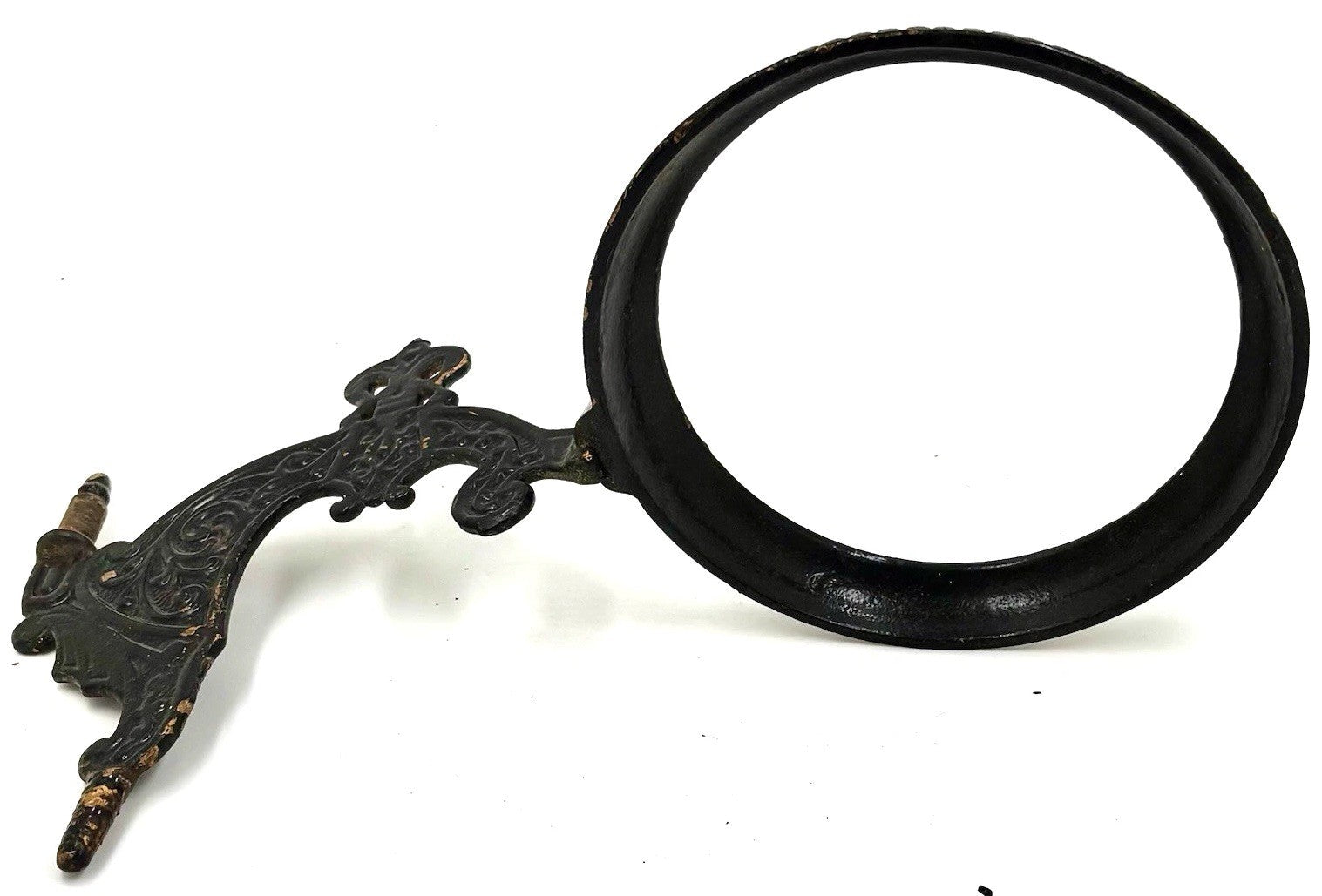 Cast Iron Oil Kerosene Lamp Wall Bracket without Mount - Painted Black - AntiquesEtceteraCast Iron Oil Kerosene Lamp Wall Bracket without Mount - Painted BlackUnbrandedAntiquesEtcetera