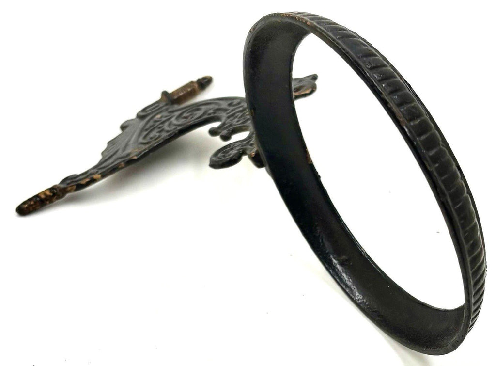 Cast Iron Oil Kerosene Lamp Wall Bracket without Mount - Painted Black - AntiquesEtceteraCast Iron Oil Kerosene Lamp Wall Bracket without Mount - Painted BlackUnbrandedAntiquesEtcetera