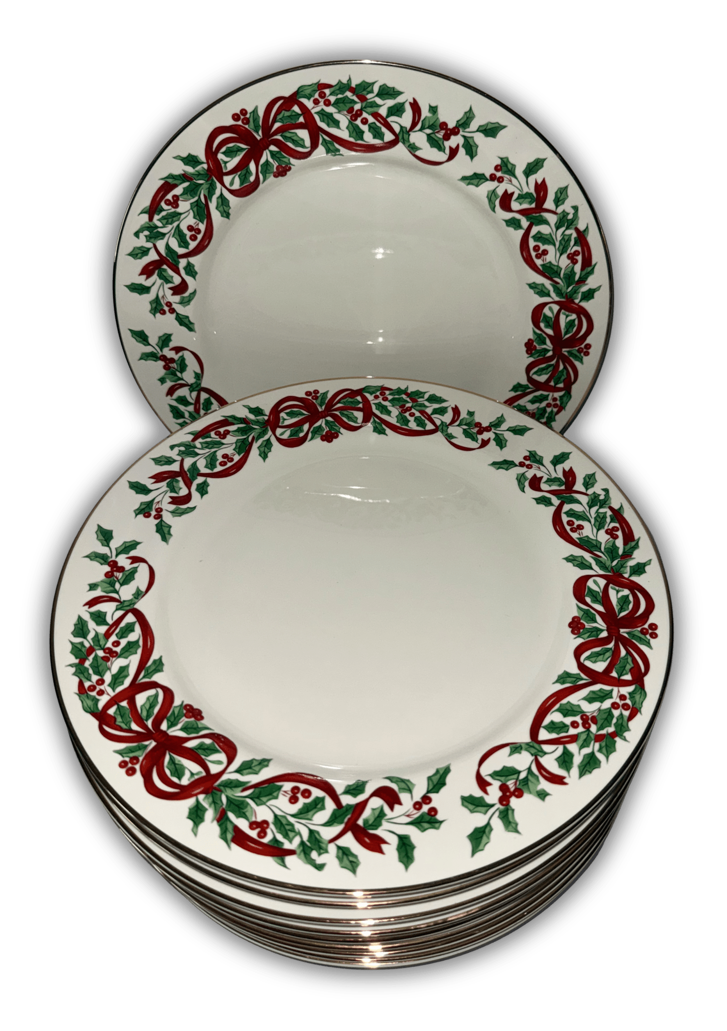 Centurion Christmas Holiday Ribbon and Holly 12 Dinner Plates and Teapot Elegant Old English Charm - AntiquesEtceteraCenturion Christmas Holiday Ribbon and Holly 12 Dinner Plates and Teapot Elegant Old English CharmCenturion CollectionAntiquesEtcetera