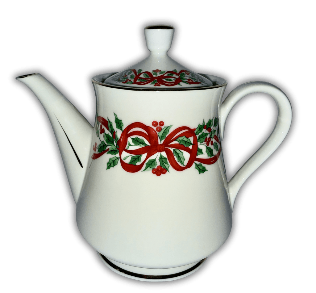 Centurion Christmas Holiday Ribbon and Holly 12 Dinner Plates and Teapot Elegant Old English Charm - AntiquesEtceteraCenturion Christmas Holiday Ribbon and Holly 12 Dinner Plates and Teapot Elegant Old English CharmCenturion CollectionAntiquesEtcetera
