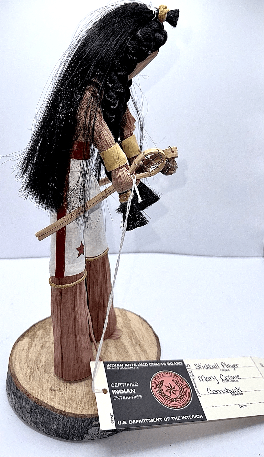 Certified Indian Enterprise Cornshuck Stickball Player Doll Signed Mary Crow - AntiquesEtceteraCertified Indian Enterprise Cornshuck Stickball Player Doll Signed Mary CrowAntiquesEtceteraAntiquesEtcetera