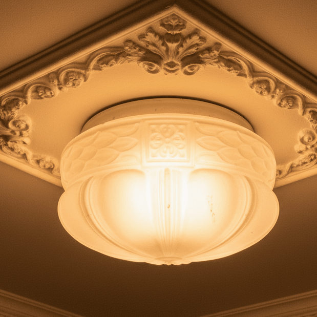 Chandelier Center Shade Victorian Acanthus Leaf Translucent Satin Glass Antique - AntiquesEtceteraChandelier Center Shade Victorian Acanthus Leaf Translucent Satin Glass AntiqueGlass Lamp ShadeAntiquesEtceteraAntiquesEtcetera