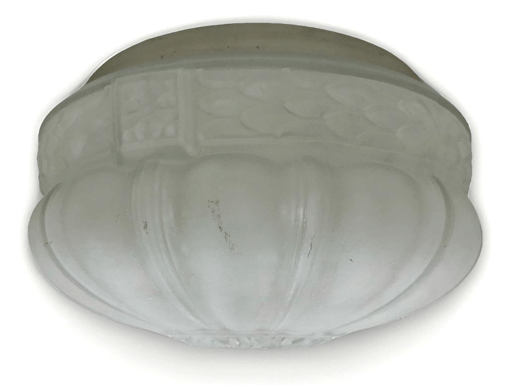 Chandelier Center Shade Victorian Acanthus Leaf Translucent Satin Glass Antique - AntiquesEtceteraChandelier Center Shade Victorian Acanthus Leaf Translucent Satin Glass AntiqueAntiqueAntiquesEtcetera