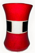 Charles Chrisco Raku Pottery Crackle Glazed Vase Signed Red Black White + Papers - AntiquesEtceteraCharles Chrisco Raku Pottery Crackle Glazed Vase Signed Red Black White + PapersChrisco PotteryAntiquesEtcetera