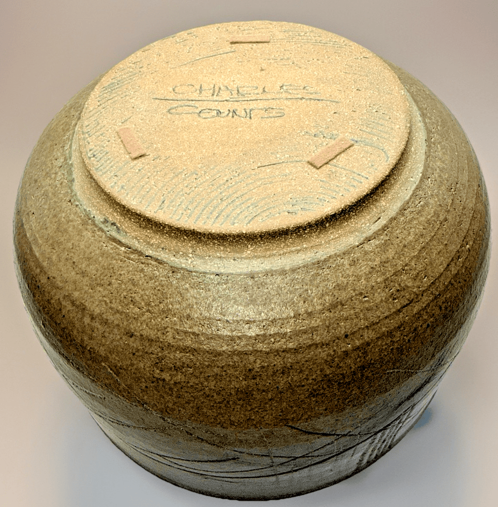 Charles Counts Personally Signed Sgraffito Stoneware Bowl 10" Diam. Earthy Matte - AntiquesEtceteraCharles Counts Personally Signed Sgraffito Stoneware Bowl 10" Diam. Earthy MattePotteryAntiquesEtceteraAntiquesEtcetera
