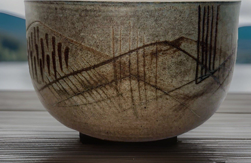 Charles Counts Personally Signed Sgraffito Stoneware Bowl 10" Diam. Earthy Matte - AntiquesEtceteraCharles Counts Personally Signed Sgraffito Stoneware Bowl 10" Diam. Earthy MattePotteryAntiquesEtceteraAntiquesEtcetera