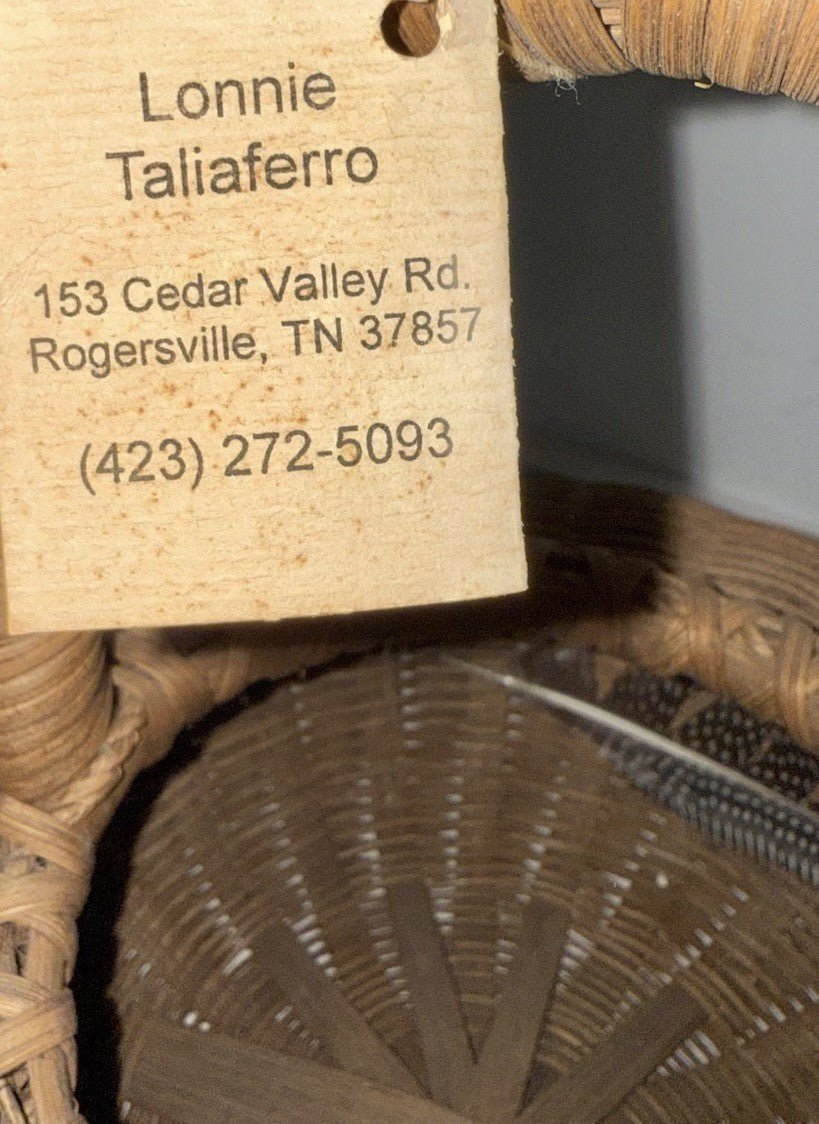 Circle of Life Apple Basket Cherokee Design Lonnie Talafierro Sig. Black Walnut - AntiquesEtceteraCircle of Life Apple Basket Cherokee Design Lonnie Talafierro Sig. Black WalnutAntiquesEtceteraAntiquesEtcetera
