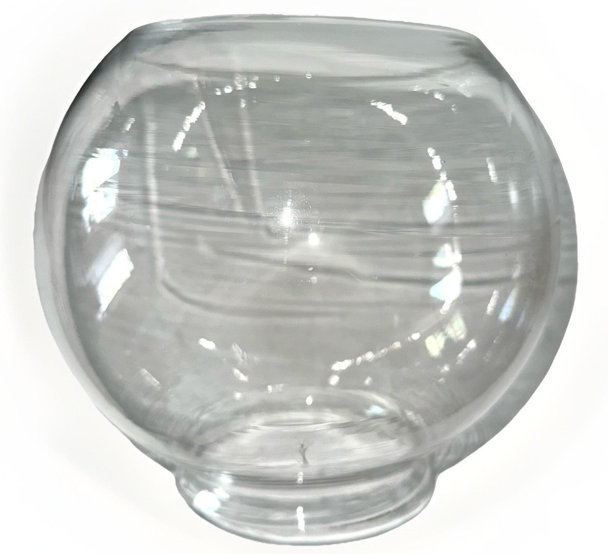 Clear Glass Fishbowl Shade for Kerosene Oil Banquet Lamp 4" Fitter, 7 1/2" Diam - AntiquesEtceteraClear Glass Fishbowl Shade for Kerosene Oil Banquet Lamp 4" Fitter, 7 1/2" DiamUnbrandedAntiquesEtcetera