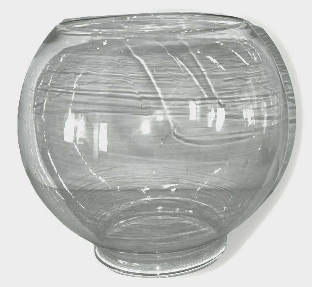 Clear Glass Fishbowl Shade for Kerosene Oil Banquet Lamp 4" Fitter, 7 1/2" Diam - AntiquesEtceteraClear Glass Fishbowl Shade for Kerosene Oil Banquet Lamp 4" Fitter, 7 1/2" DiamUnbrandedAntiquesEtcetera
