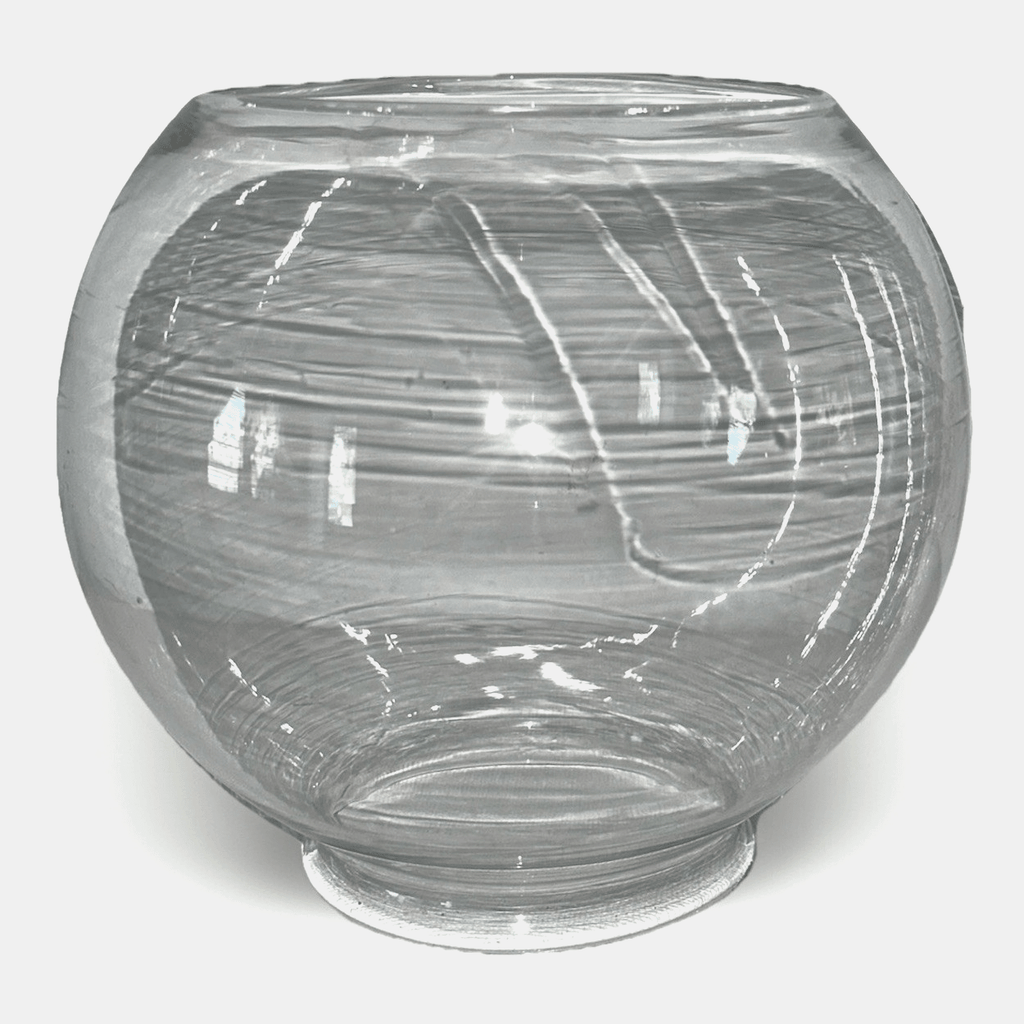 Clear Glass Fishbowl Shade for Kerosene Oil Banquet Lamp 4" Fitter, 7 1/2" Diam - AntiquesEtceteraClear Glass Fishbowl Shade for Kerosene Oil Banquet Lamp 4" Fitter, 7 1/2" DiamUnbrandedAntiquesEtcetera