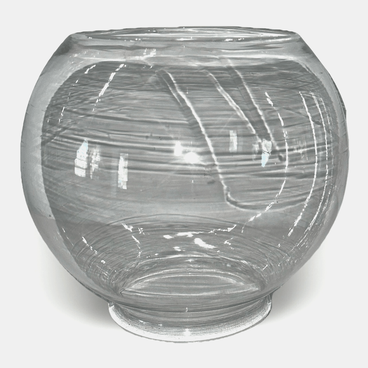 Clear Glass Fishbowl Shade for Kerosene Oil Banquet Lamp 4" Fitter, 7 1/2" Diam - AntiquesEtceteraClear Glass Fishbowl Shade for Kerosene Oil Banquet Lamp 4" Fitter, 7 1/2" DiamUnbrandedAntiquesEtcetera