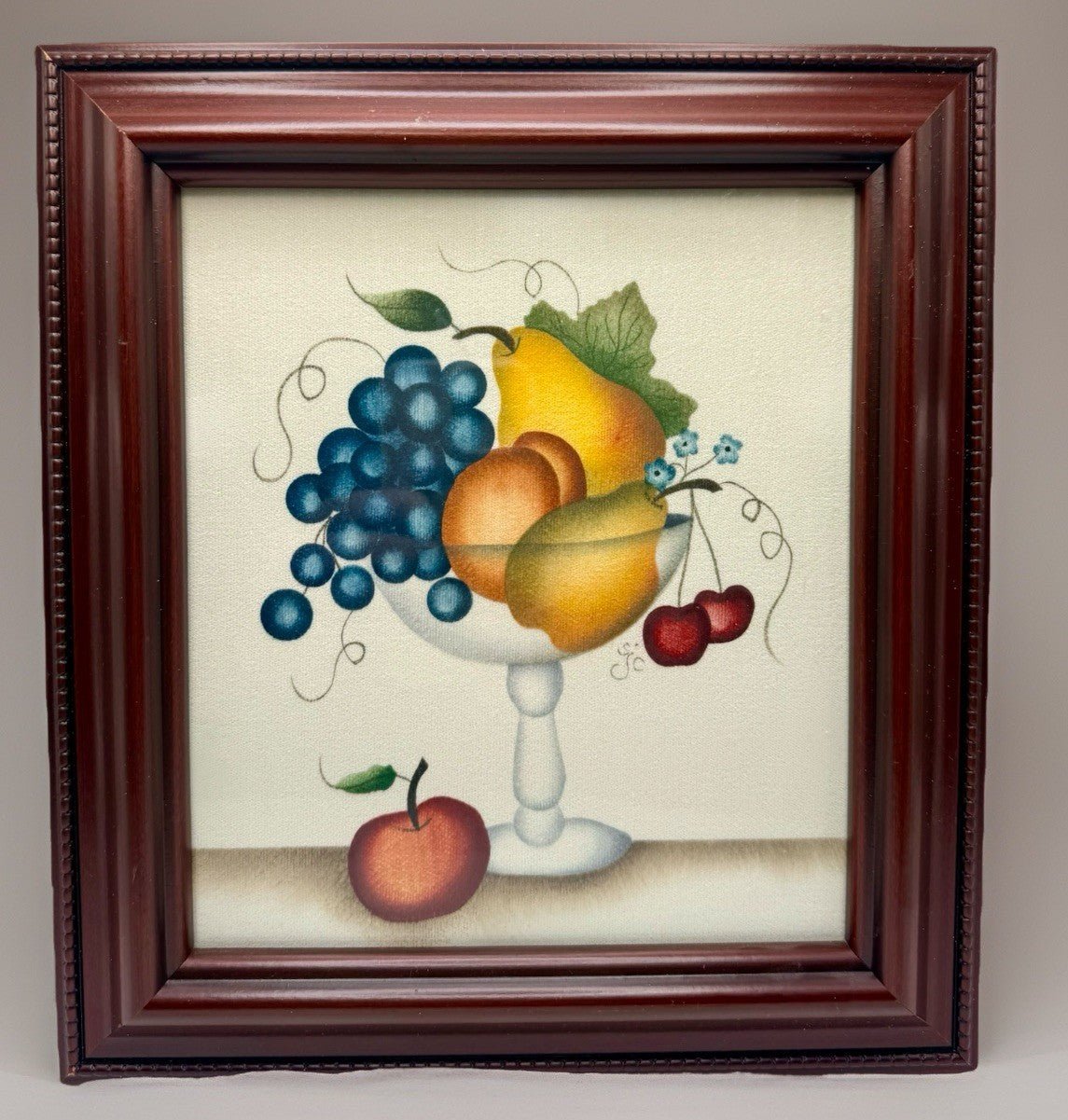 Coldren SJC Theorem on Velvet Fruit in Glass Dish Lititz Lancaster Co. PA Signed - AntiquesEtceteraColdren SJC Theorem on Velvet Fruit in Glass Dish Lititz Lancaster Co. PA SignedOriginal Signed ArtAntiquesEtceteraAntiquesEtcetera