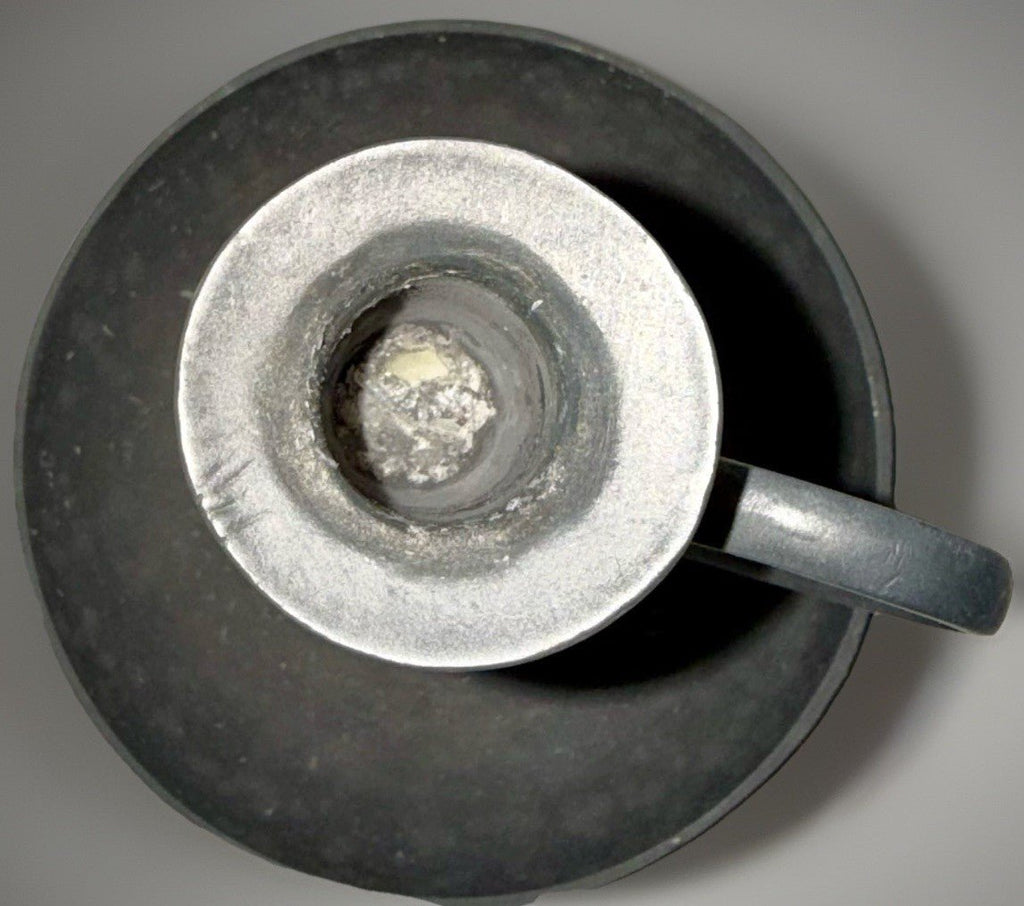 Colonial Pewter Large Chamberstick Matte Finish 7 1/2 in. w/ Handle & Drip Tray - AntiquesEtceteraColonial Pewter Large Chamberstick Matte Finish 7 1/2 in. w/ Handle & Drip TrayColonial Pewter by BoardmanAntiquesEtcetera