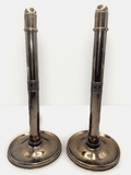 Cornelius & Baker Philadelphia Brass Candlesticks with Emblem & Wax Catcher Base - AntiquesEtceteraCornelius & Baker Philadelphia Brass Candlesticks with Emblem & Wax Catcher BaseAntiquesEtceteraAntiquesEtcetera