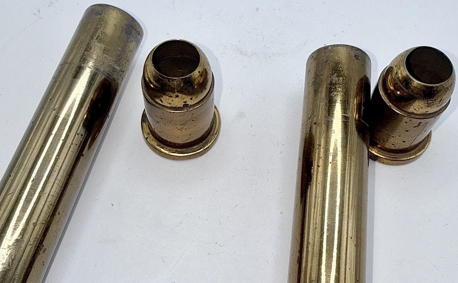 Cornelius & Baker Philadelphia Brass Candlesticks with Emblem & Wax Catcher Base - AntiquesEtceteraCornelius & Baker Philadelphia Brass Candlesticks with Emblem & Wax Catcher BaseAntiquesEtceteraAntiquesEtcetera