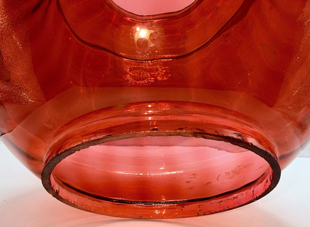 Cranberry Glass Kerosene Oil Hall Lamp Shade 8 1/4" Antique Lovely Wide Bulge - AntiquesEtceteraCranberry Glass Kerosene Oil Hall Lamp Shade 8 1/4" Antique Lovely Wide BulgeUnbrandedAntiquesEtcetera