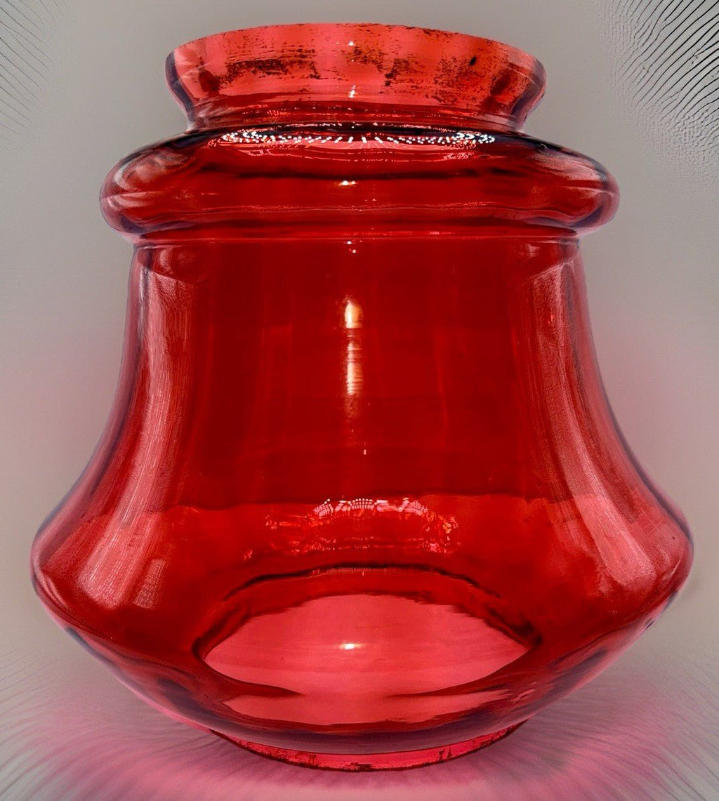 Cranberry Glass Kerosene Oil Hall Lamp Shade 8 1/4" Antique Lovely Wide Bulge - AntiquesEtceteraCranberry Glass Kerosene Oil Hall Lamp Shade 8 1/4" Antique Lovely Wide BulgeUnbrandedAntiquesEtcetera
