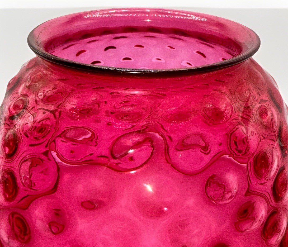 Cranberry Hobnail Glass Lamp Shade Banquet Oil Kerosene 4" Rim Victorian Antique - AntiquesEtceteraCranberry Hobnail Glass Lamp Shade Banquet Oil Kerosene 4" Rim Victorian AntiqueUnbrandedAntiquesEtcetera