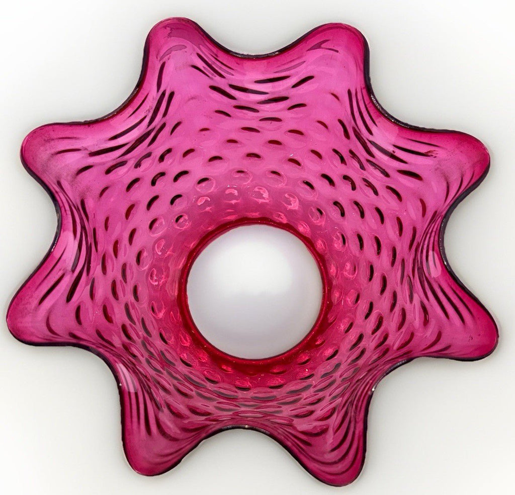 Cranberry Hobnail Glass Lamp Shade Banquet Oil Kerosene 4" Rim Victorian Antique - AntiquesEtceteraCranberry Hobnail Glass Lamp Shade Banquet Oil Kerosene 4" Rim Victorian AntiqueUnbrandedAntiquesEtcetera