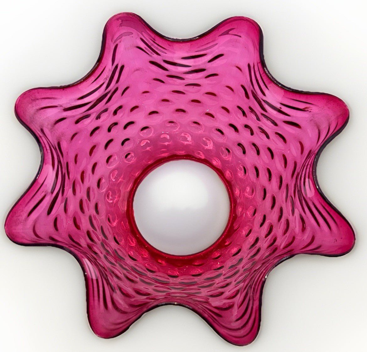 Cranberry Hobnail Glass Lamp Shade Banquet Oil Kerosene 4" Rim Victorian Antique - AntiquesEtceteraCranberry Hobnail Glass Lamp Shade Banquet Oil Kerosene 4" Rim Victorian AntiqueUnbrandedAntiquesEtcetera