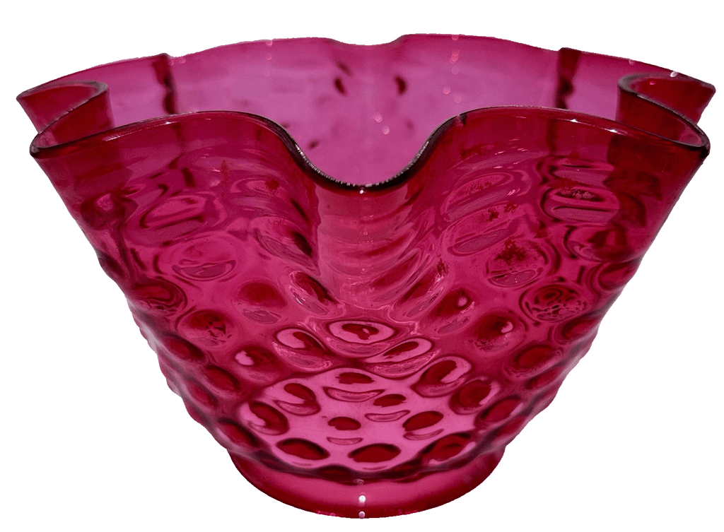 Cranberry Hobnail Glass Lamp Shade Banquet Oil Kerosene 4" Rim Victorian Antique - AntiquesEtceteraCranberry Hobnail Glass Lamp Shade Banquet Oil Kerosene 4" Rim Victorian AntiqueUnbrandedAntiquesEtcetera