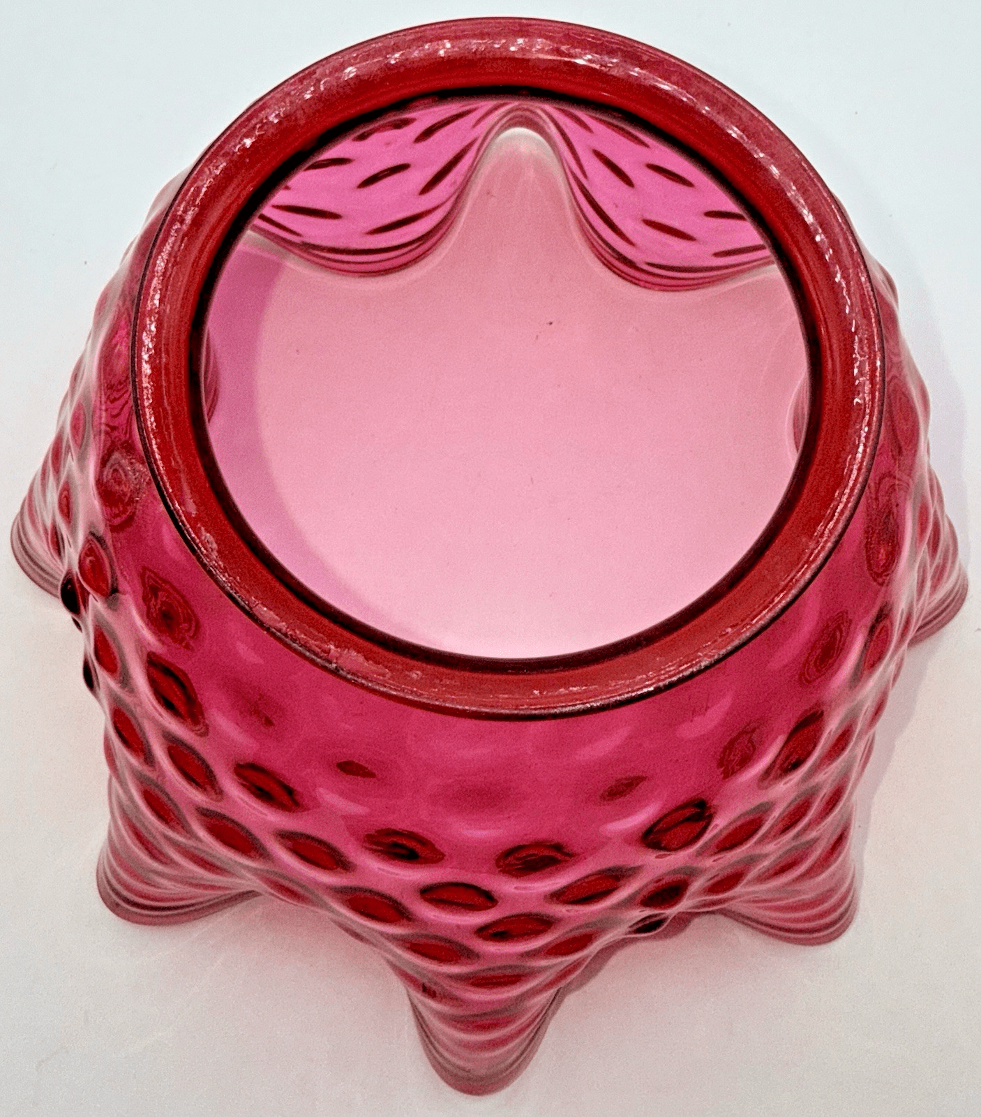 Cranberry Hobnail Glass Lamp Shade Banquet Oil Kerosene 4" Rim Victorian Antique - AntiquesEtceteraCranberry Hobnail Glass Lamp Shade Banquet Oil Kerosene 4" Rim Victorian AntiqueUnbrandedAntiquesEtcetera