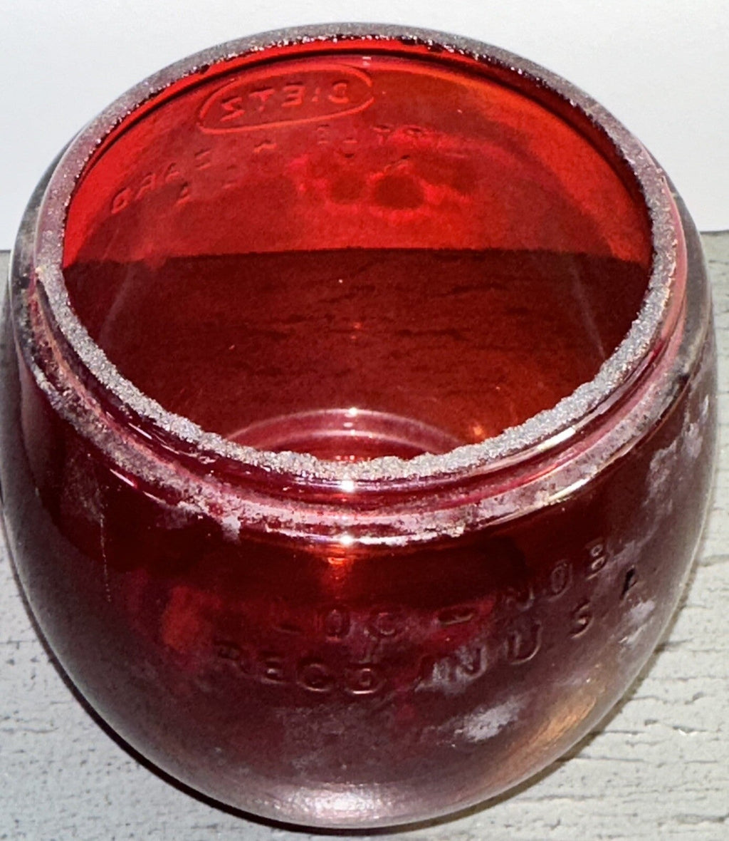 Dietz Little Wizard Ruby Red Lantern Loc Nob Globe 3 7/8" Glass Made in N.Y. USA - AntiquesEtceteraDietz Little Wizard Ruby Red Lantern Loc Nob Globe 3 7/8" Glass Made in N.Y. USADietzAntiquesEtcetera