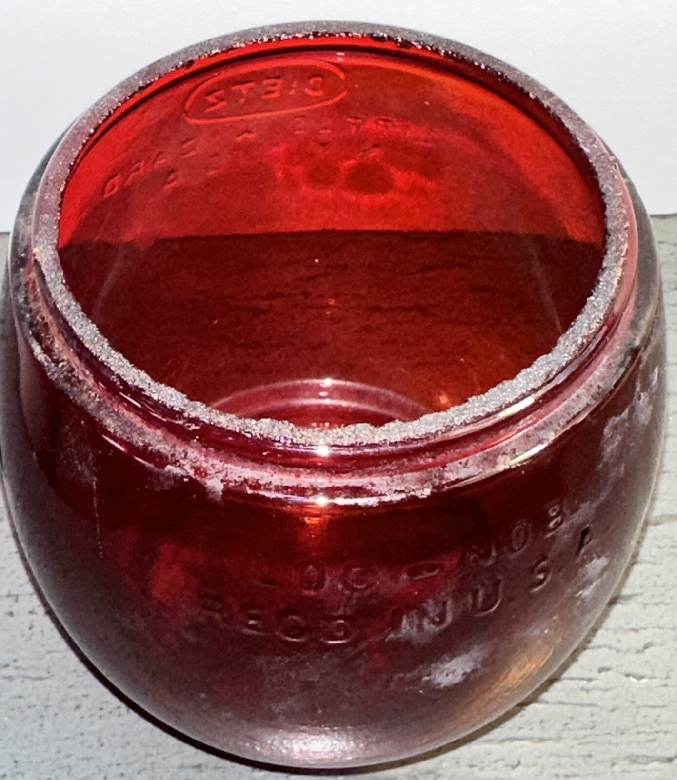 Dietz Little Wizard Ruby Red Lantern Loc Nob Globe 3 7/8" Glass Made in N.Y. USA - AntiquesEtceteraDietz Little Wizard Ruby Red Lantern Loc Nob Globe 3 7/8" Glass Made in N.Y. USADietzAntiquesEtcetera