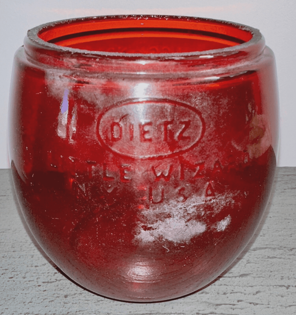 Dietz Little Wizard Ruby Red Lantern Loc Nob Globe 3 7/8" Glass Made in N.Y. USA - AntiquesEtceteraDietz Little Wizard Ruby Red Lantern Loc Nob Globe 3 7/8" Glass Made in N.Y. USADietzAntiquesEtcetera