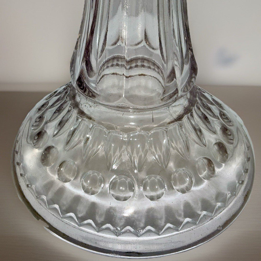 Dogtooth Kerosene Oil Stand Lamp ca 1890 U.S. Glass Thuro Bk 1, 283, Fig G - AntiquesEtceteraDogtooth Kerosene Oil Stand Lamp ca 1890 U.S. Glass Thuro Bk 1, 283, Fig GU.S. GlassAntiquesEtcetera