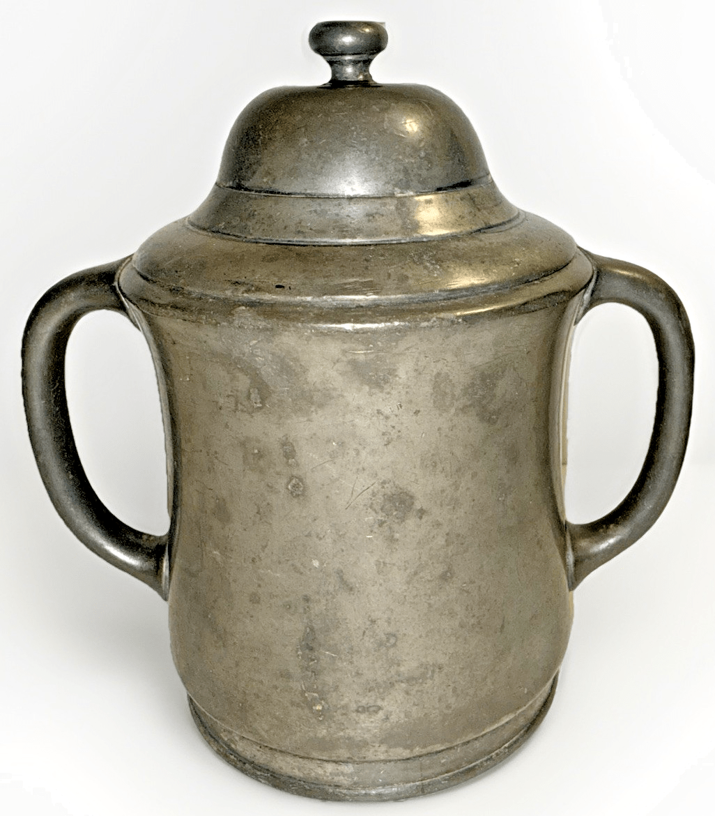 Double Handled Reed & Barton Pewter Sugar Bowl Lid Signed / Danforth Collection - AntiquesEtceteraDouble Handled Reed & Barton Pewter Sugar Bowl Lid Signed / Danforth CollectionReed & BartonAntiquesEtcetera