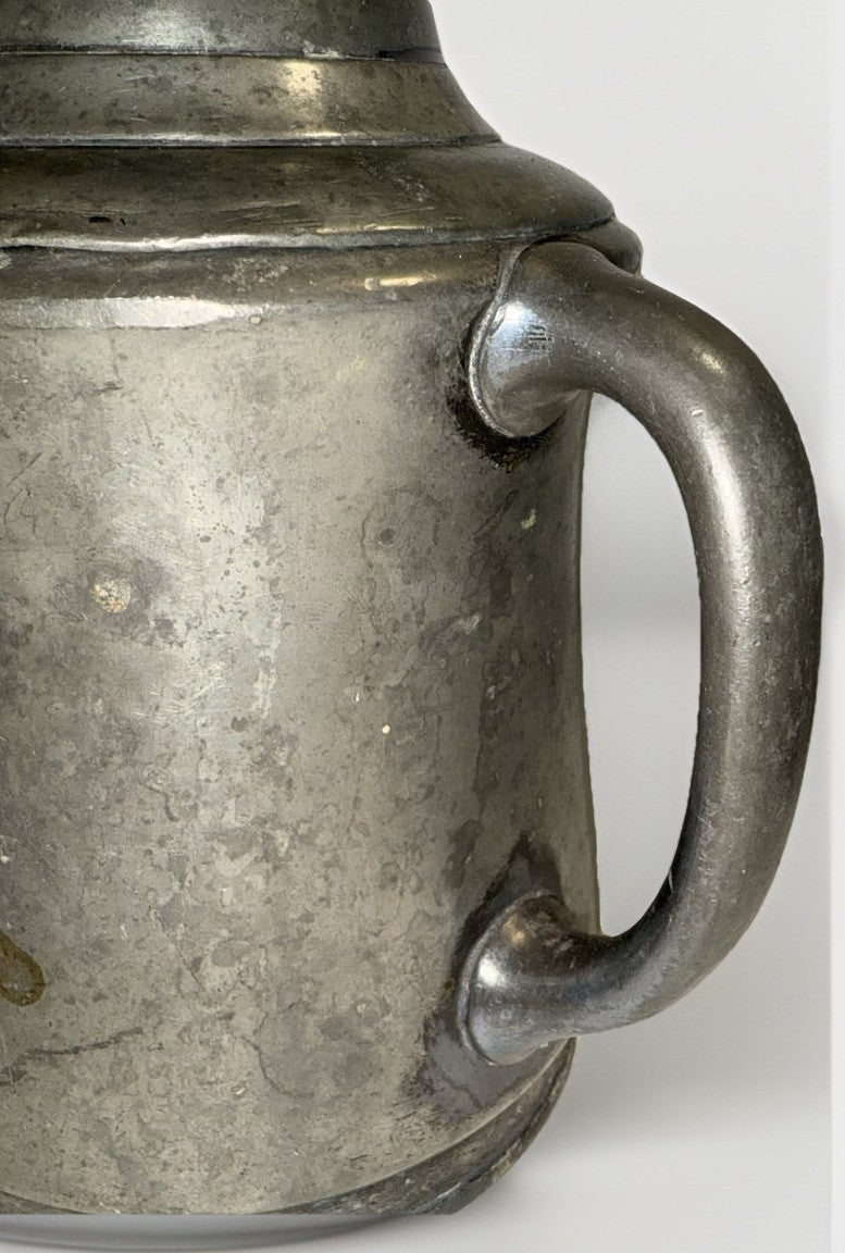 Double Handled Reed & Barton Pewter Sugar Bowl Lid Signed / Danforth Collection - AntiquesEtceteraDouble Handled Reed & Barton Pewter Sugar Bowl Lid Signed / Danforth CollectionReed & BartonAntiquesEtcetera